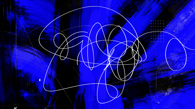 Frame — tangled lines resolving