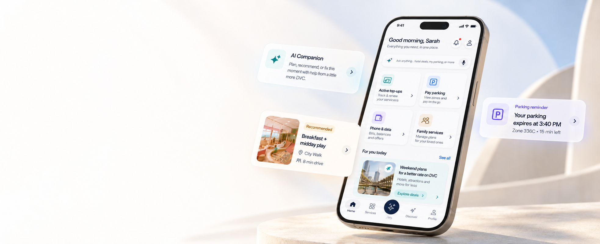 UAE SuperApp — home screen